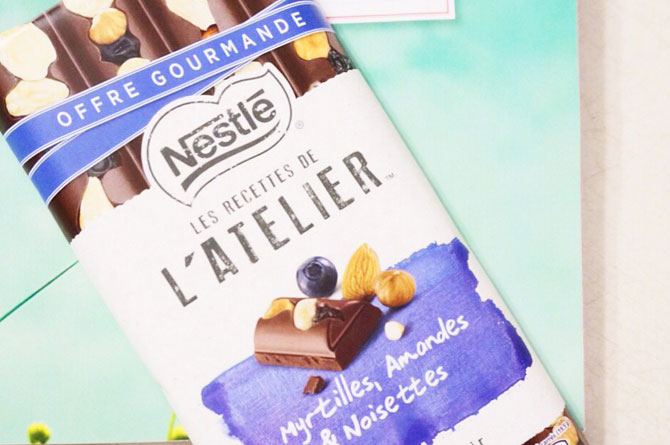Tablette de chocolat Nestlé des recettes de l'Atelier