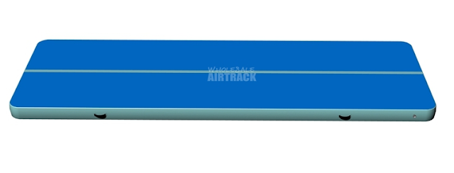 Factory direct sale tumble track gymnastics blue surface light mint side tumbling air mat