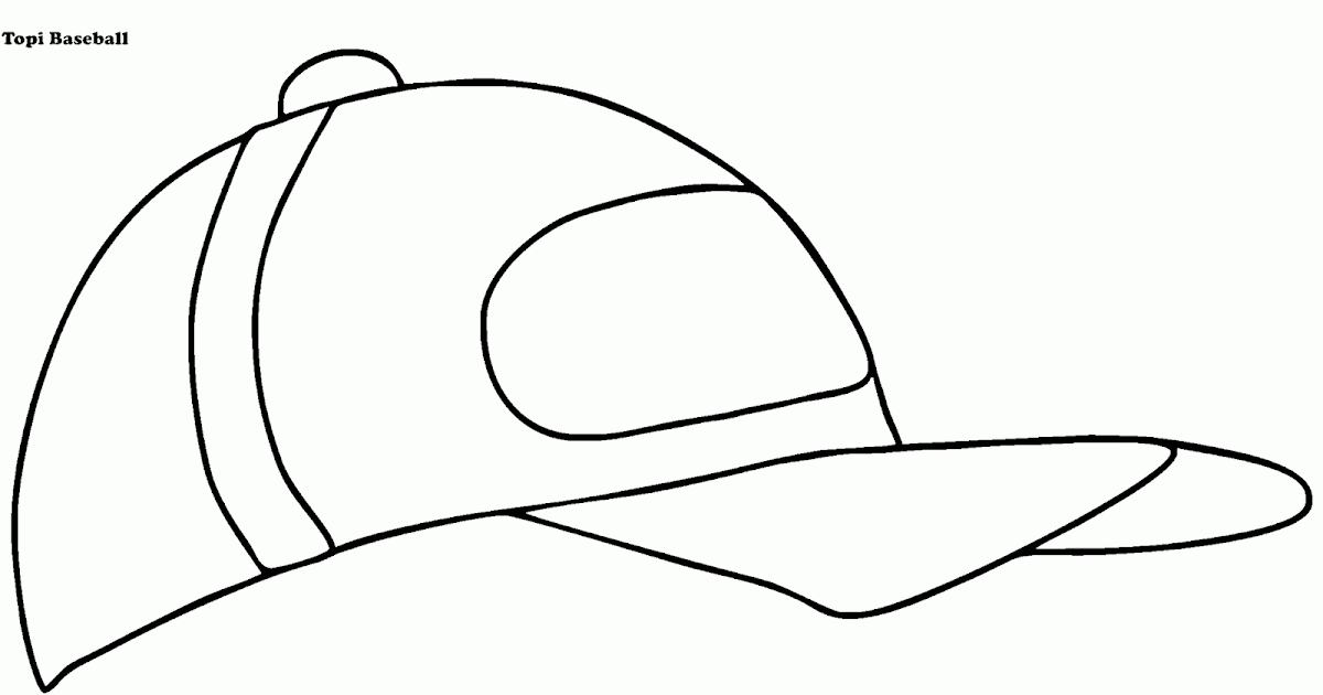 Gambar Mewarnai Topi Baseball / Bisbol - Contoh Anak PAUD