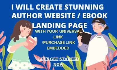 develop professional book author website and ebook landing page
