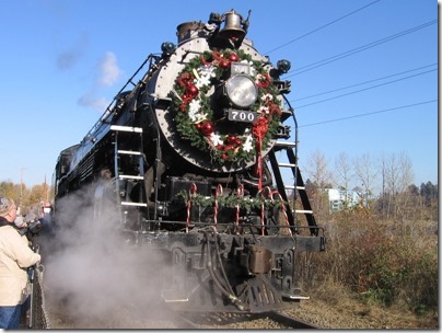 IMG_1010 Spokane, Portland & Seattle A-1 4-8-4 #700 at Oaks Park in Portland, Oregon on December 5, 2009