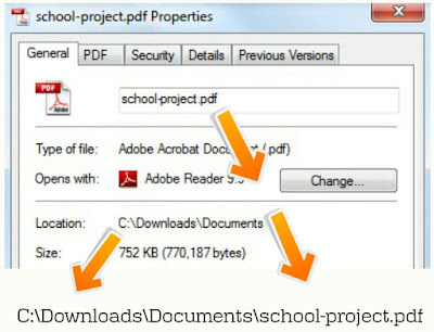 Get Complete File Location using General Properties