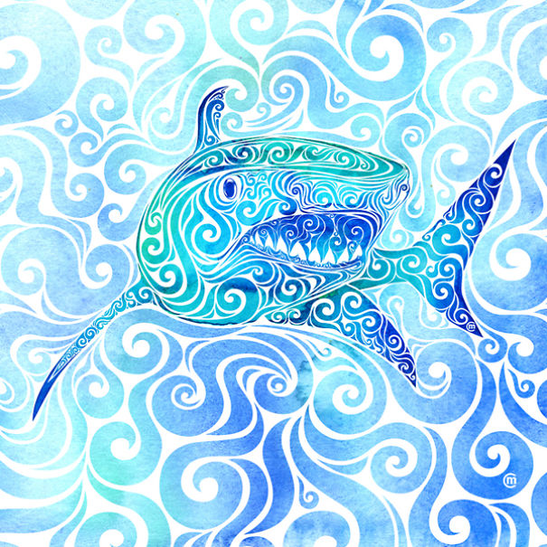 Swirly animal drawing