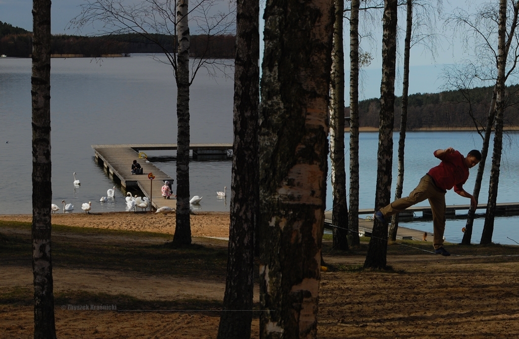 Jezioro Ukiel i plaża miejska w Olsztynie