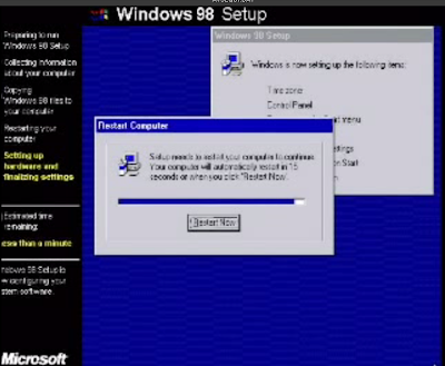 cara instal windows 98