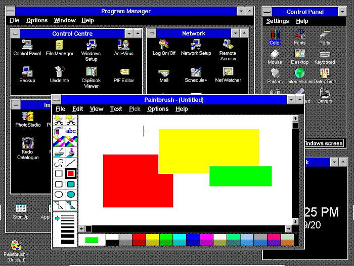 Windows 3.1 and Windows For Workgroups 3.11 theme Dark Mode