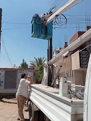 بالصور .. حملات لإزالة الإشغالات ورفع كفاءة الانارة وتجديد شبكة مياه الشرب والصرف الصحي بقلين