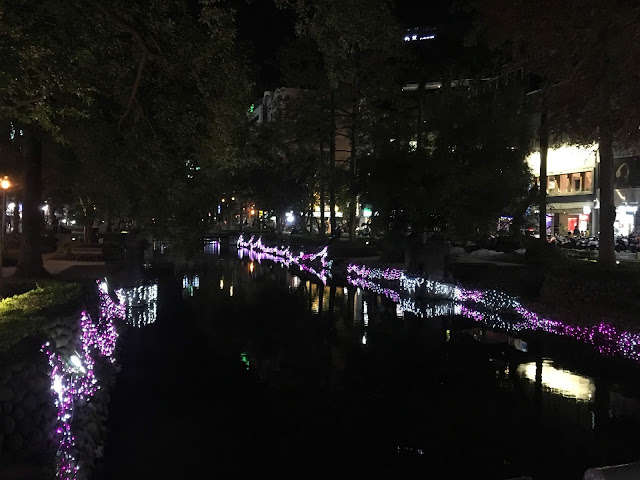 Christmas decorstions, east gate and moat, hsinchu, taiwan