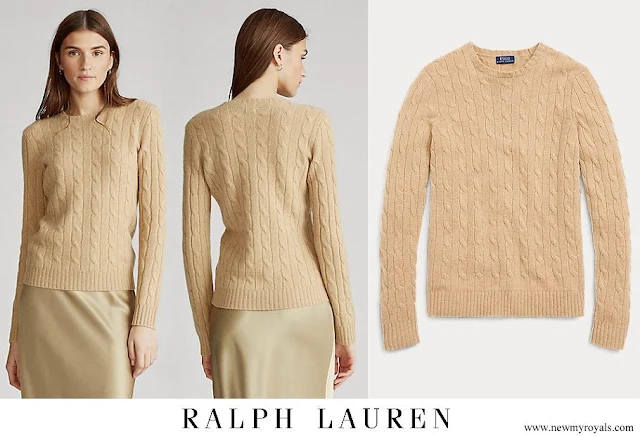 Crown Princess Mary wore Polo Ralph Lauren Cable-Knit Cashmere Sweater