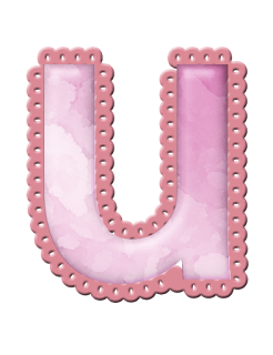 Abecedario Rosado con Orlas.