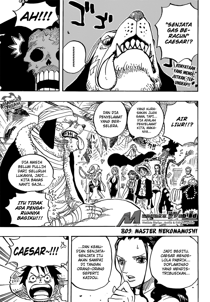 One Piece chapter 809 - Master Nekomamushi  Good Gembel 