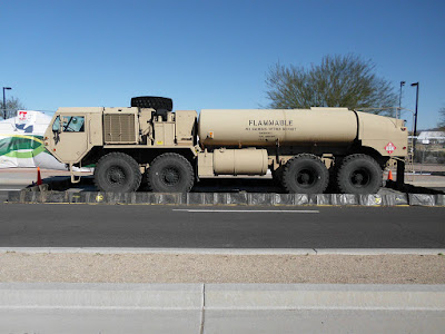 Oshkosh U.S. Army Fuel Servicing Truck Tanker Side View