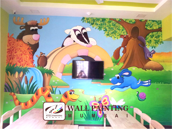 PLAY SCHOOL WALL PAINTING