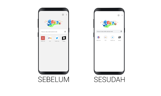 Perbedaan Tampilan Sebelum dan Sesudah