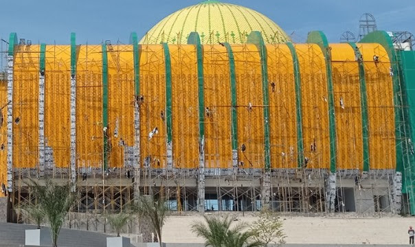 Pembangunan Tahap III Masjid Islamic Center Kompleks Tenayan Raya Capai 50 Persen