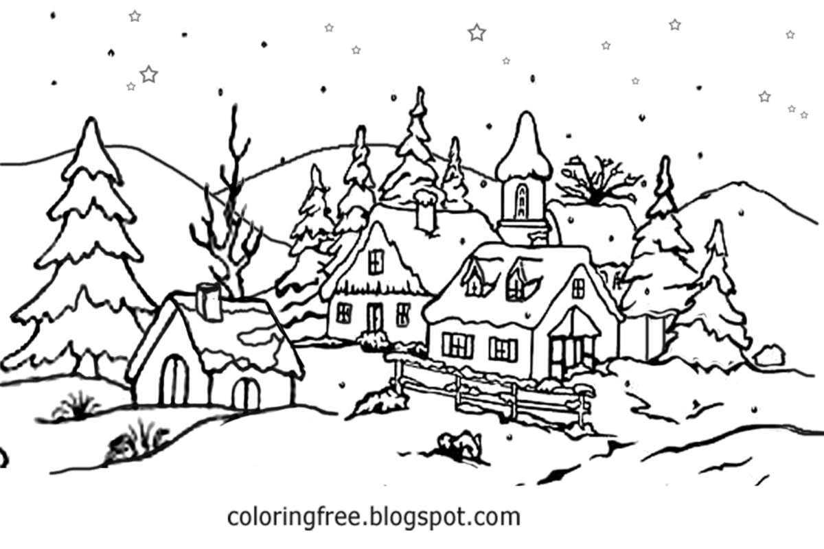 Download Village Coloring Pages - Kidsuki