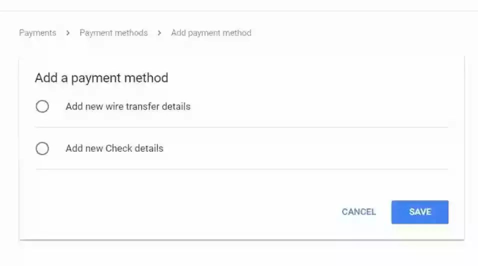 How to Add Payment Methods for Google Adsense Account