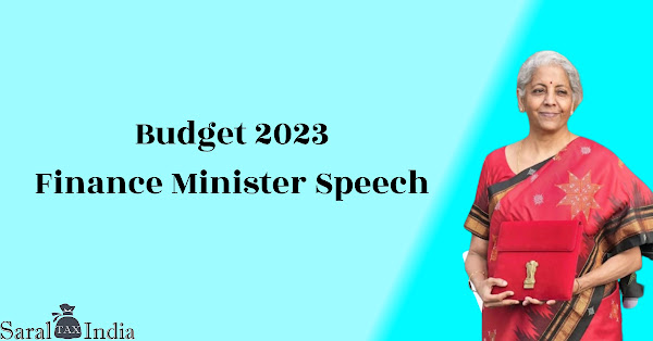 Budget 2023 Finance Minister Speech