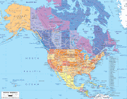 North America Map Region City (north america map)