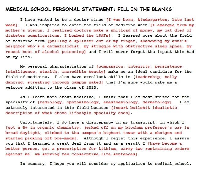 Pharmacy school personal statement example