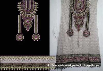 Punjabi embroidery for bridal suit