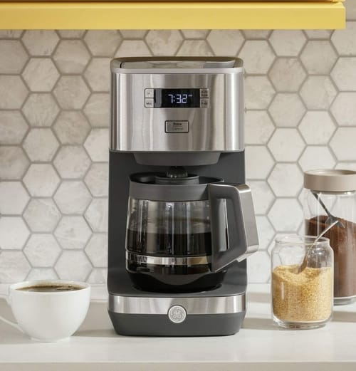 GE Drip Coffee Maker with 12-Cup Glass Carafe