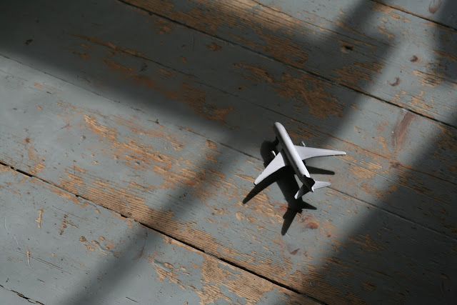 Anton's plane on the floor