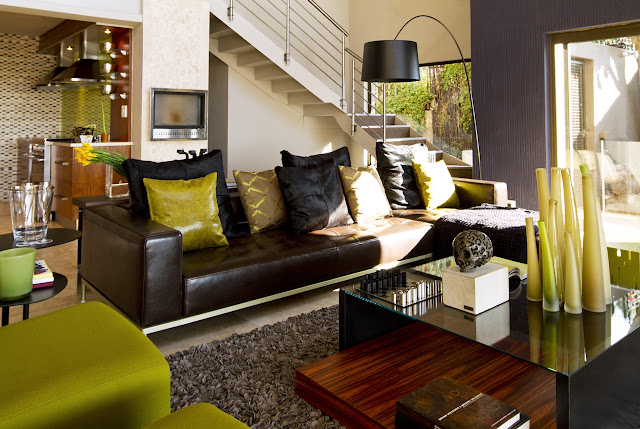 Modern living room in the modern villa