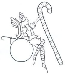 Christmas Fairy Coloring Pages