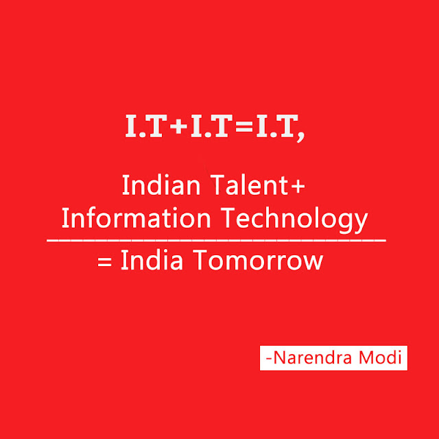 Talent Information technology India quote from Narendra Modi 