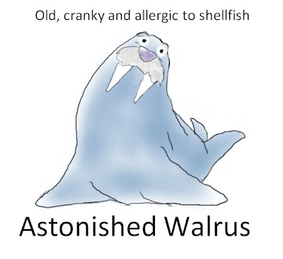 Astonised Walrus A.W. food critic Disneyland