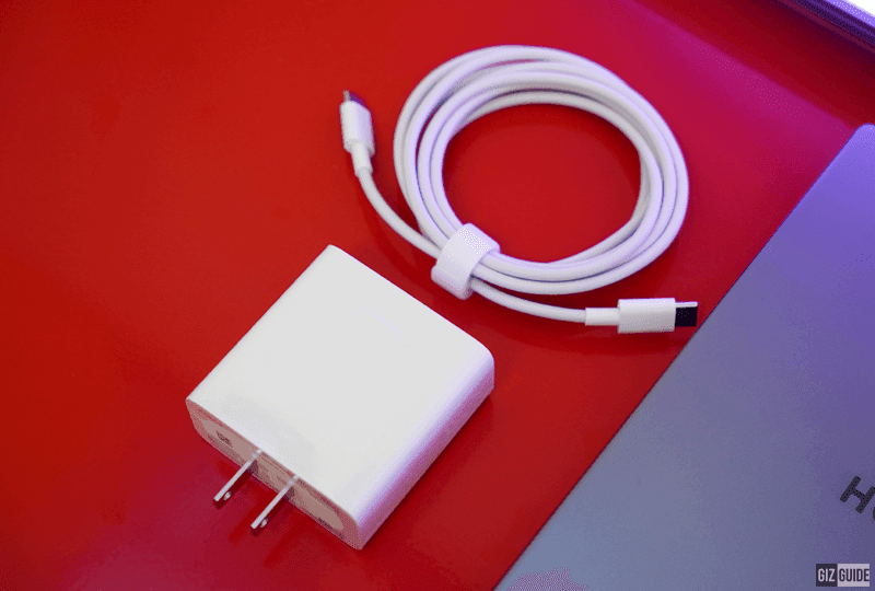 The cable and charger