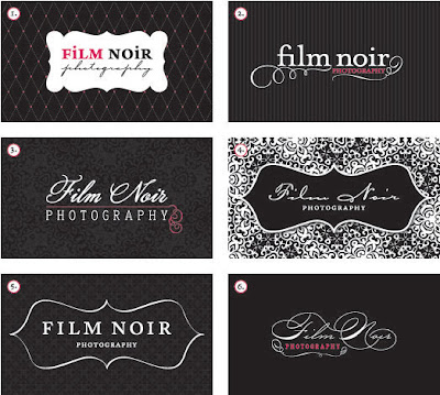 I was asked to design a logo and business cards for Film Noir Photography