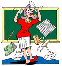 Resultado de imagem para desenho de professora gritando