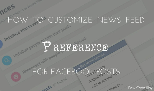 Customize Facebook News Feed Preference