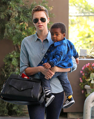 Snow White Actress Celebrity Charlize Theron adopted child Jackson