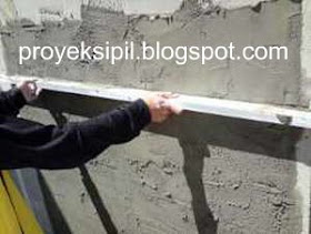 Proyek Sipil Cara Plester Aci Kering pada Dinding Rumah 