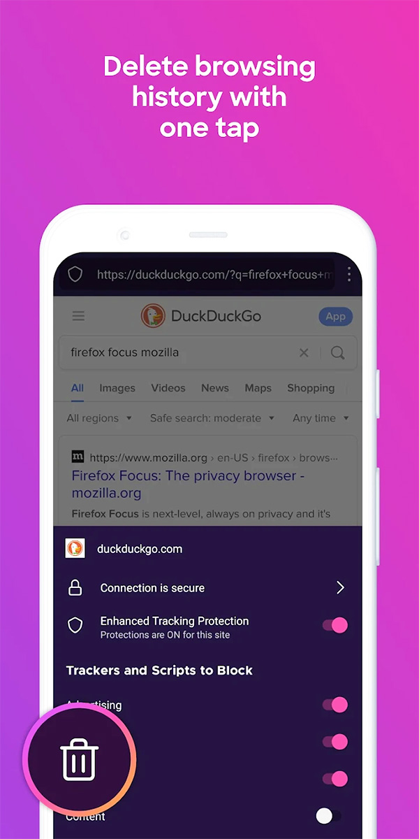 Firefox Focus apk cho Android, ios, pc windows 10/11 - vào web riêng tư a3