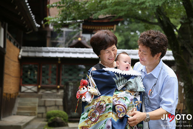 御香宮神社でのお宮参出張撮影