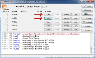 Cách cài đặt và bật/tắt các dịch vụ của Xampp