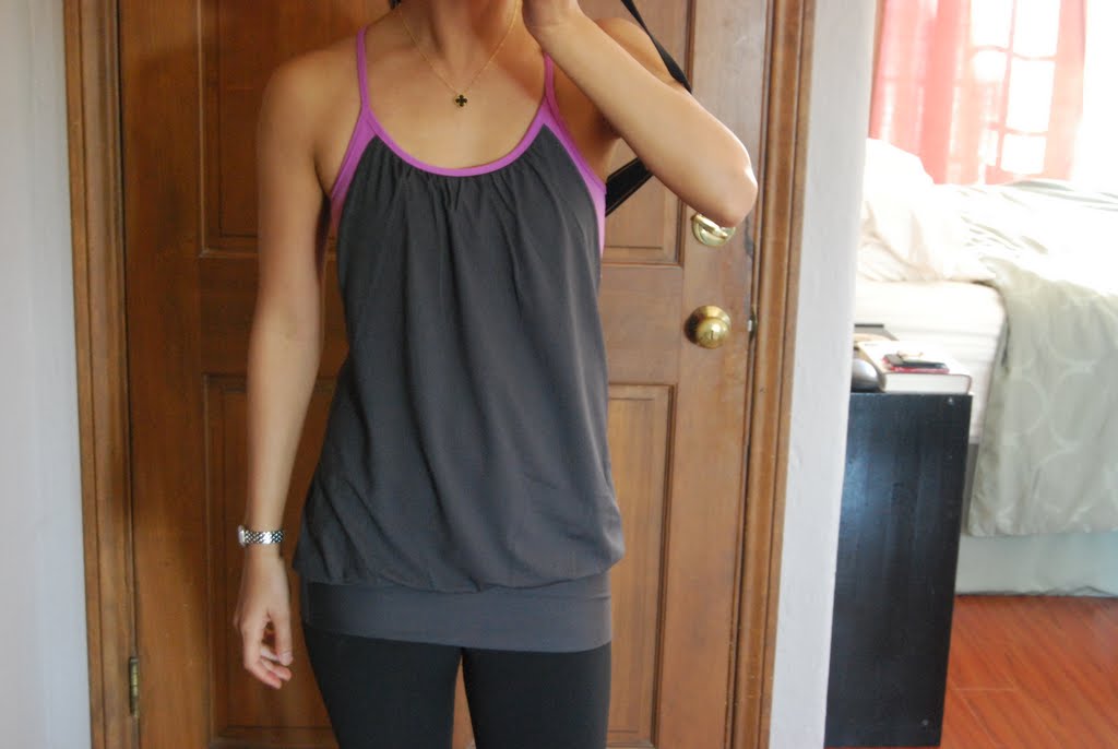 EAT Everyday: Lululemon No Limit Tank Review: Coal / Purple Crush