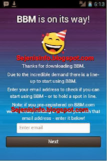 register email bbm android