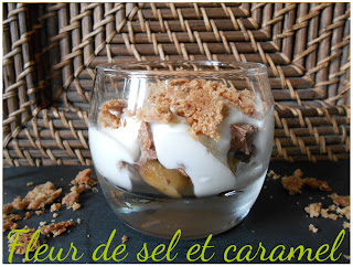 Verrine de pommes et fromage blanc aux Snax Daim