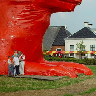 Max the Red Giant Dog Sculpture