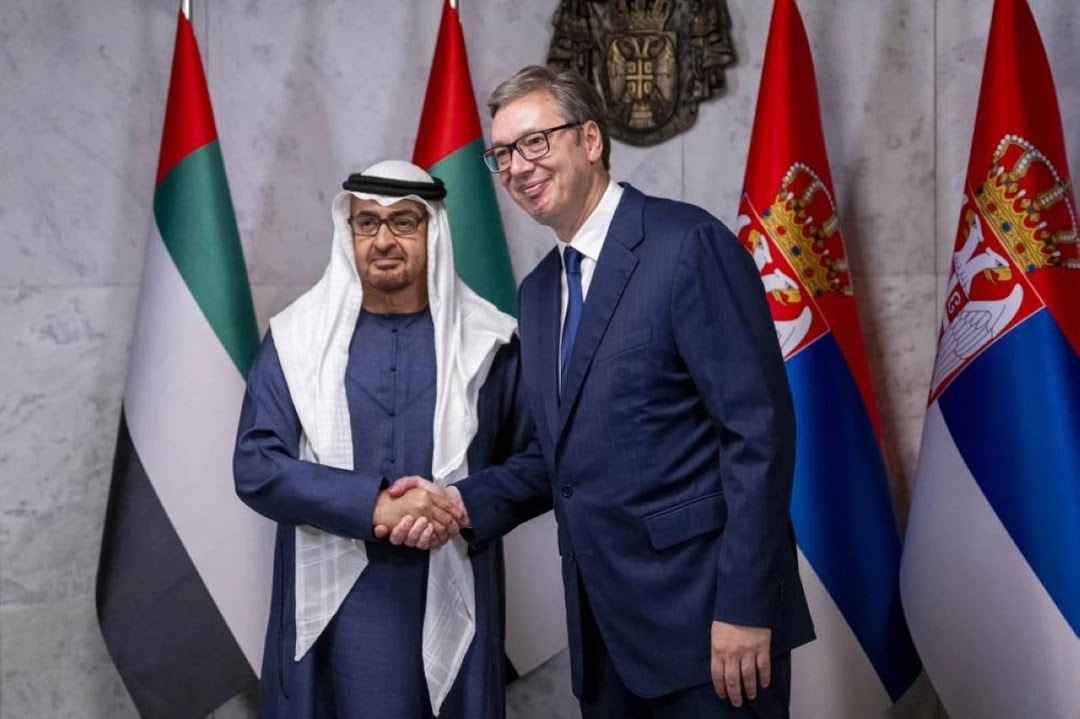 رئيس الدولة والرئيس الصربي يشهدان تبادل اتفاقية الشراكة الاقتصادية الشاملة بين البلدين