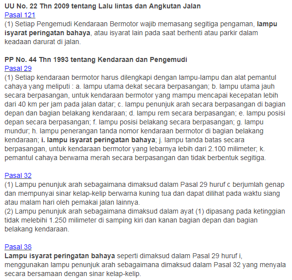 UU No. 22 Thn 2009 tentang Lalu lintas dan Angkutan Jalan