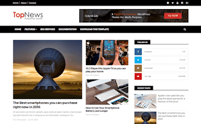 Top News Blogger Template Responsive