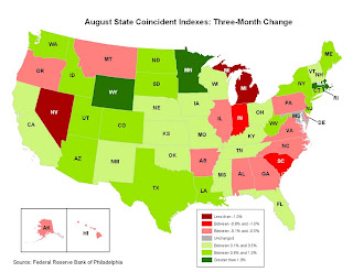 Philly Fed State Conincident Map