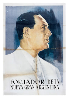 Forjador de la Nueva Argentina. Afiche con el retrato del ex presidente argentino Juan Domingo Perón. He eroded the republican principles of the country as a way to stay in power and forced statewide censorship on most media.