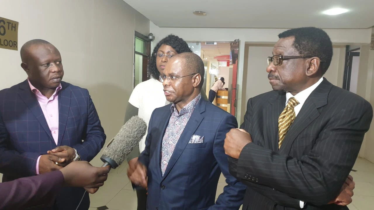 H.E Kingi Summoned by NCIC accompanied by Hon. Jumwa and. Hon. Baya. PHOTO | BNC